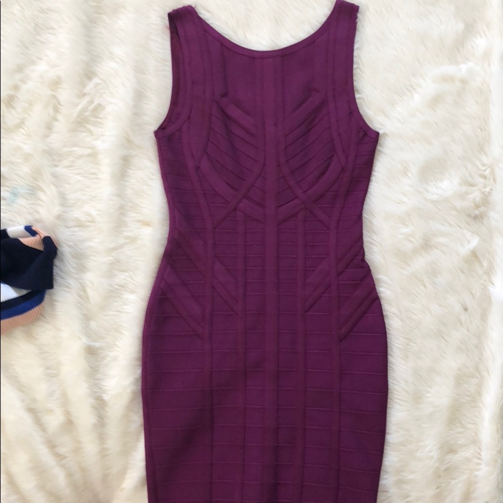 Plum Color Midi Dress